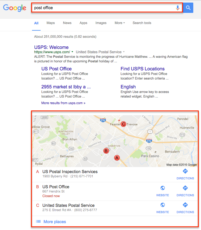 Local pack tracking example.