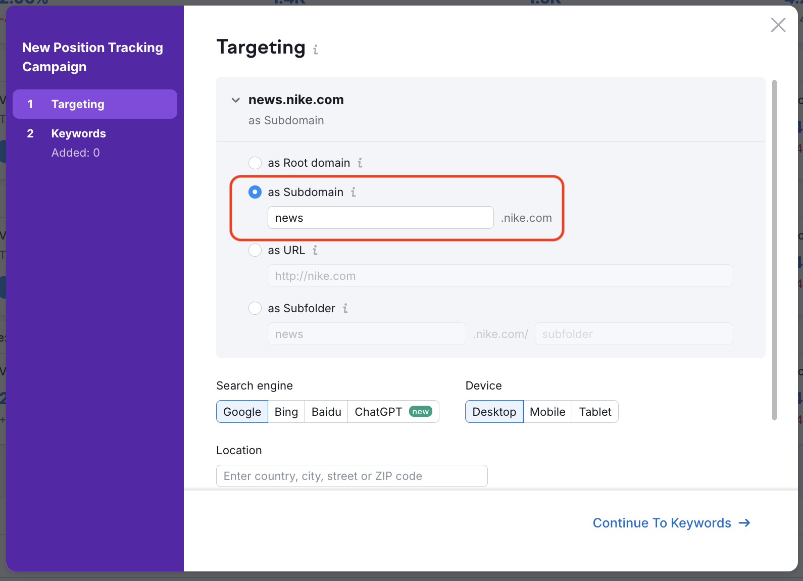 How to Use Semrush for Subdomain Content image 6