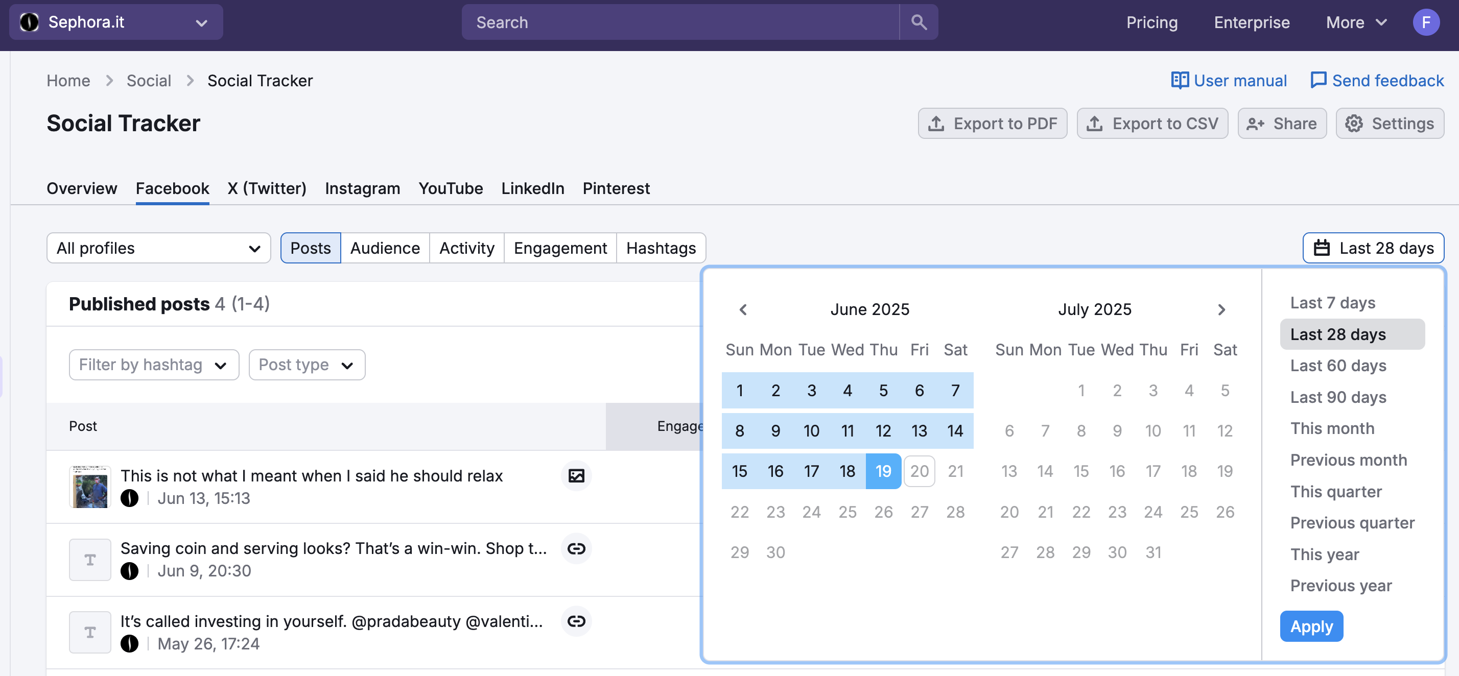 Facebook Report image 1